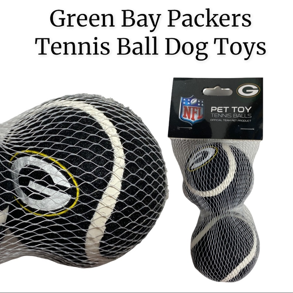NWT Green Bay Packers 2-Pack Pet Tennis Balls